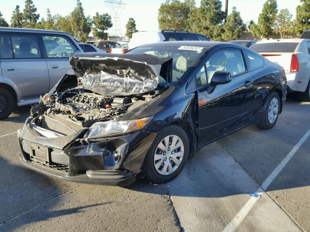 2HGFG3B50CH564863 - 2012 HONDA CIVIC LX BLACK photo 2