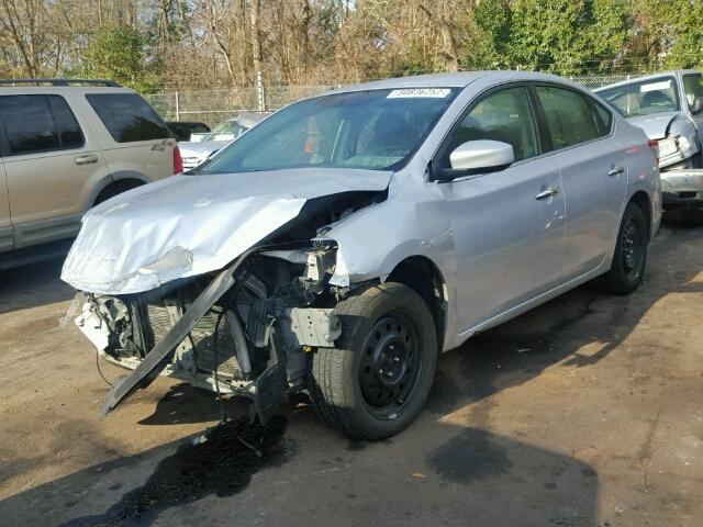 3N1AB7AP0EL671006 - 2014 NISSAN SENTRA S SILVER photo 2