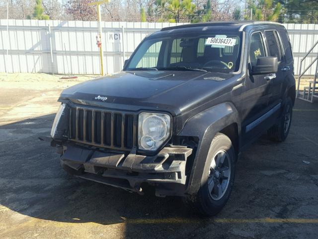 1J8GP28K88W218457 - 2008 JEEP LIBERTY SP BLACK photo 2