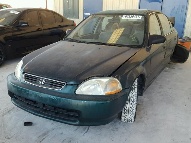 1HGEJ6675WL004726 - 1998 HONDA CIVIC LX GREEN photo 2