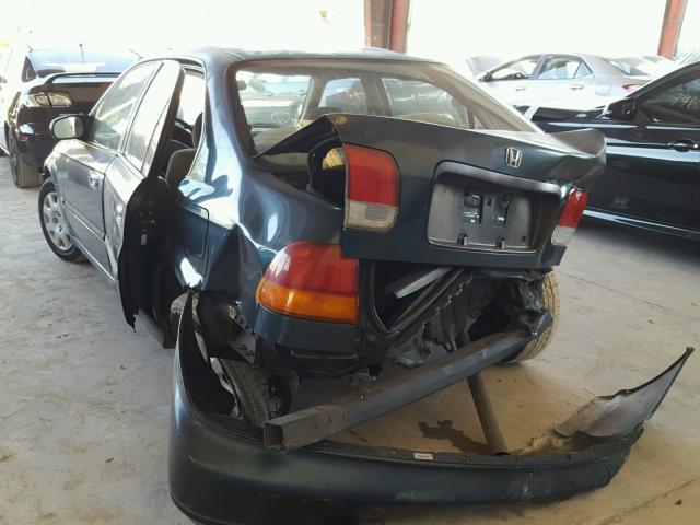 1HGEJ6675WL004726 - 1998 HONDA CIVIC LX GREEN photo 3