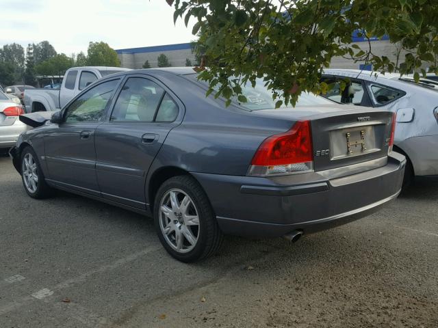 YV1RH592162544418 - 2006 VOLVO S60 2.5T GRAY photo 3