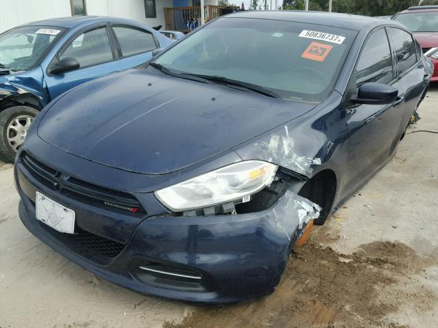 1C3CDFAH2DD240596 - 2013 DODGE DART SE BLACK photo 2