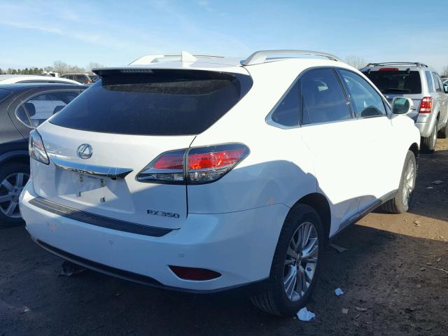 2T2BK1BA8EC238623 - 2014 LEXUS RX 350 WHITE photo 4