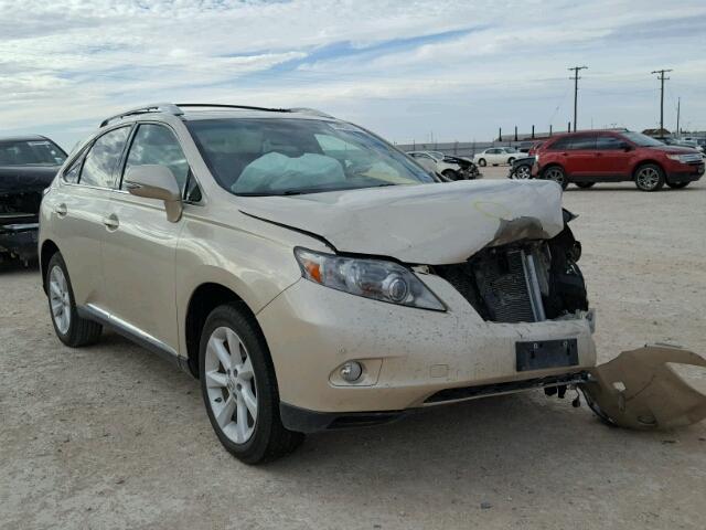 2T2ZK1BA9CC081177 - 2012 LEXUS RX 350 GOLD photo 1