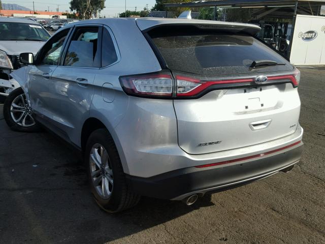 2FMPK3J84FBB55863 - 2015 FORD EDGE SEL SILVER photo 3