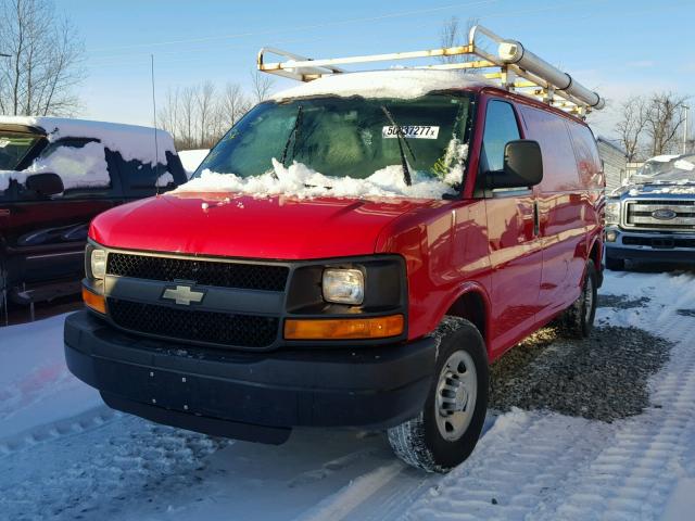 1GCZGTCA0E1132492 - 2014 CHEVROLET EXPRESS G3 RED photo 2