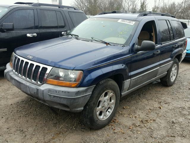 1J4G248S6YC396395 - 2000 JEEP GRAND CHER BLUE photo 2