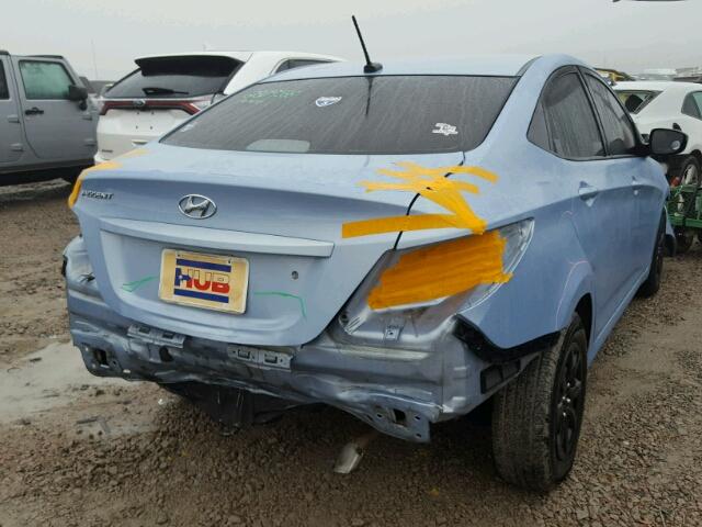 KMHCT4AE0DU452756 - 2013 HYUNDAI ACCENT GLS BLUE photo 4