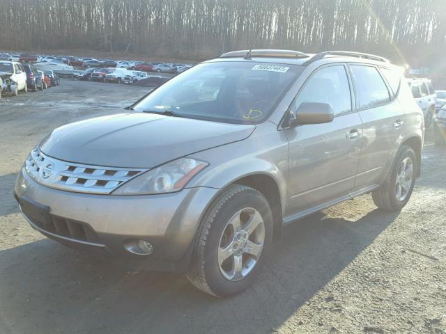 JN8AZ08W84W307989 - 2004 NISSAN MURANO SL BEIGE photo 2