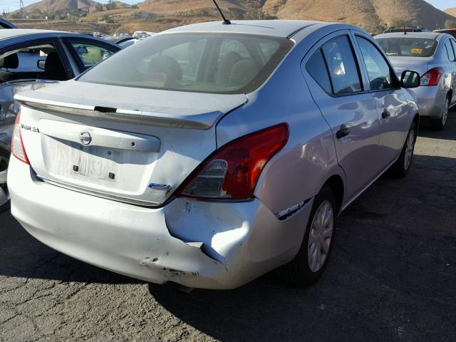 3N1CN7AP9CL913031 - 2012 NISSAN VERSA S SILVER photo 4