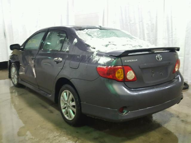 2T1BU4EE8AC263613 - 2010 TOYOTA COROLLA BA GRAY photo 3