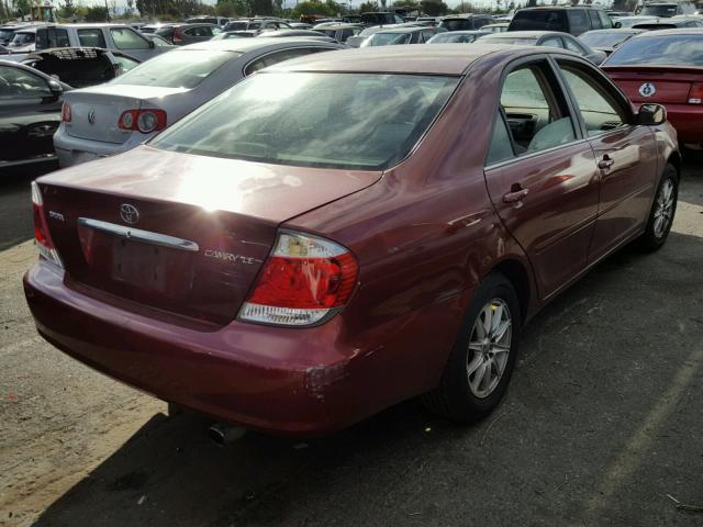 4T1BE32KX5U088139 - 2005 TOYOTA CAMRY LE BURGUNDY photo 4