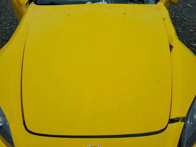 JHMAP11432T001330 - 2002 HONDA S2000 YELLOW photo 7