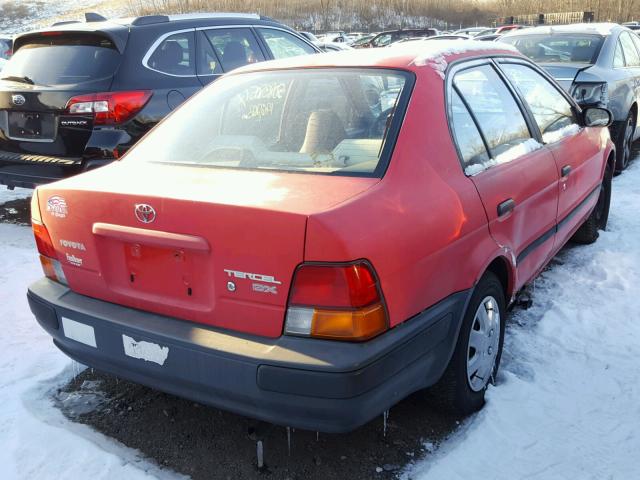 JT2EL56E6S7024660 - 1995 TOYOTA TERCEL DX RED photo 4