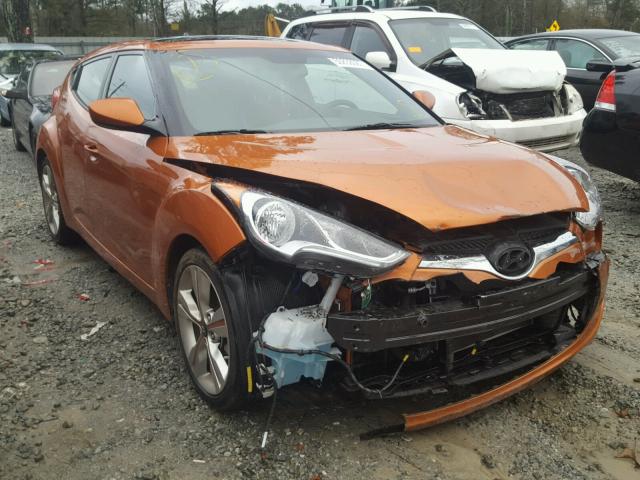 KMHTC6AD5GU279646 - 2016 HYUNDAI VELOSTER B ORANGE photo 9