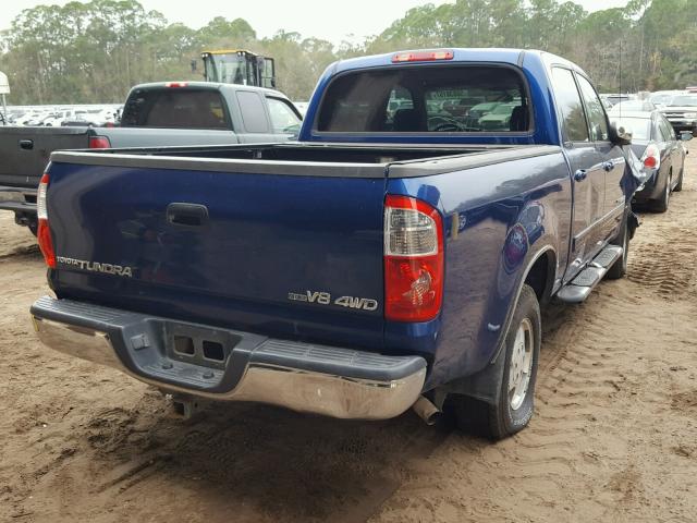 5TBDT44195S488798 - 2005 TOYOTA TUNDRA DOU BLUE photo 4