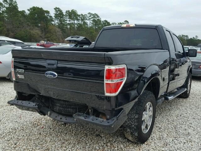 1FTRX14809KB24652 - 2009 FORD F150 SUPER BLACK photo 4