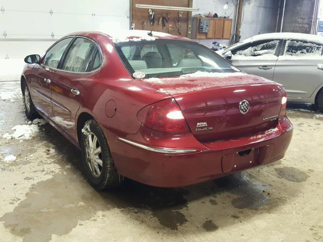 2G4WD582861172643 - 2006 BUICK LACROSSE C MAROON photo 3