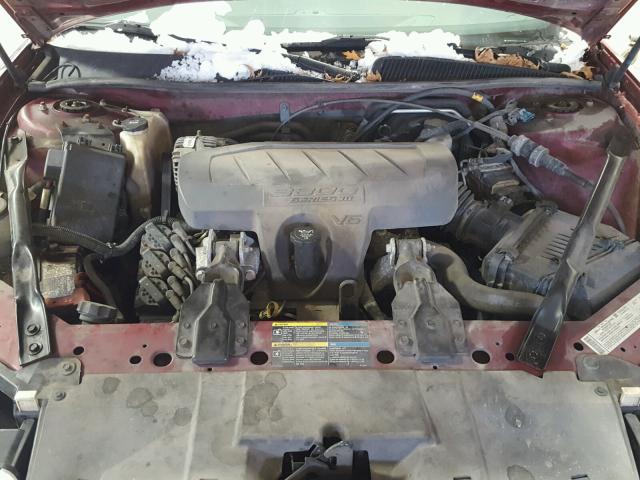 2G4WD582861172643 - 2006 BUICK LACROSSE C MAROON photo 7