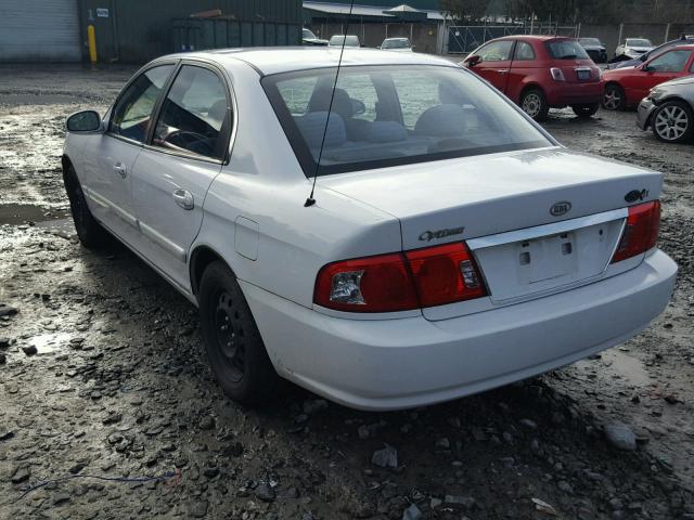 KNAGD126645314171 - 2004 KIA OPTIMA LX WHITE photo 3