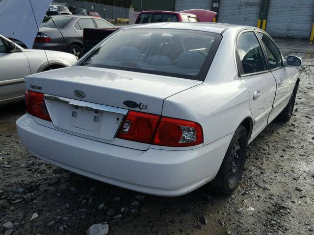 KNAGD126645314171 - 2004 KIA OPTIMA LX WHITE photo 4