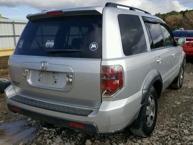 5FNYF28457B005226 - 2007 HONDA PILOT EX SILVER photo 4