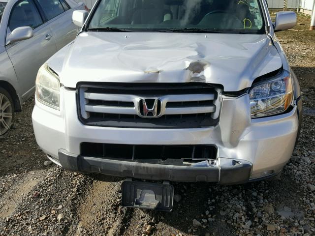 5FNYF28457B005226 - 2007 HONDA PILOT EX SILVER photo 7