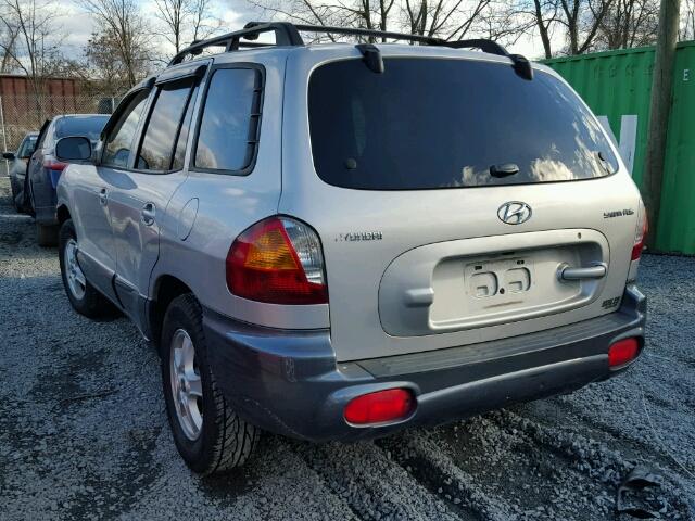 KM8SB12B04U580903 - 2004 HYUNDAI SANTA FE G SILVER photo 3