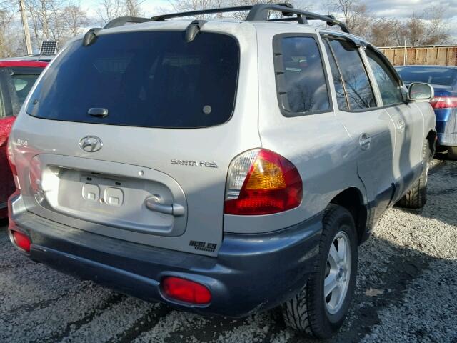 KM8SB12B04U580903 - 2004 HYUNDAI SANTA FE G SILVER photo 4