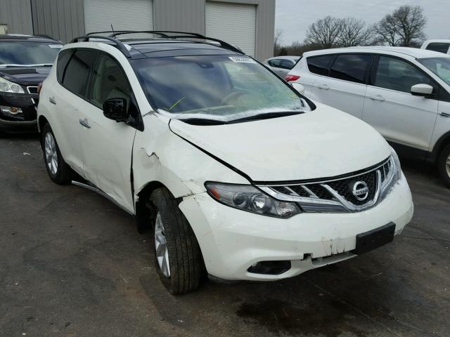 JN8AZ1MW8BW187619 - 2011 NISSAN MURANO S WHITE photo 1