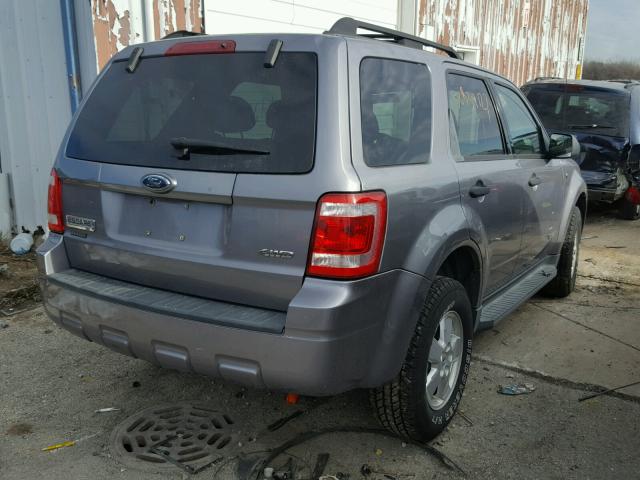 1FMCU93168KD41909 - 2008 FORD ESCAPE XLT GRAY photo 4