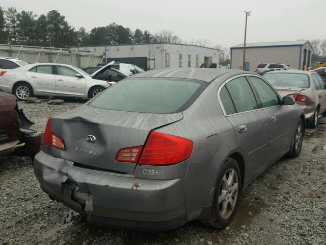 JNKCV51F54M718669 - 2004 INFINITI G35 GRAY photo 4