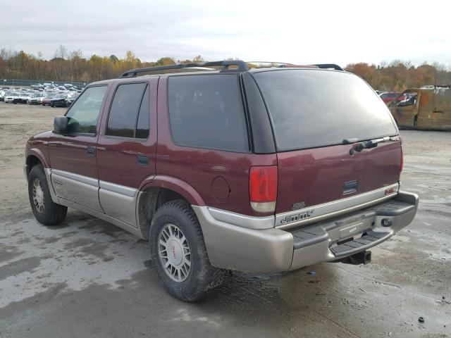 1GKDT13W7Y2376133 - 2000 GMC JIMMY / EN MAROON photo 3