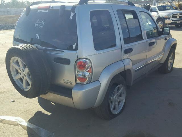 1J4GL58K66W231252 - 2006 JEEP LIBERTY LI SILVER photo 4