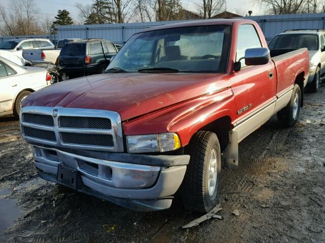 1B7HC16Y6VJ537809 - 1997 DODGE RAM 1500 RED photo 2