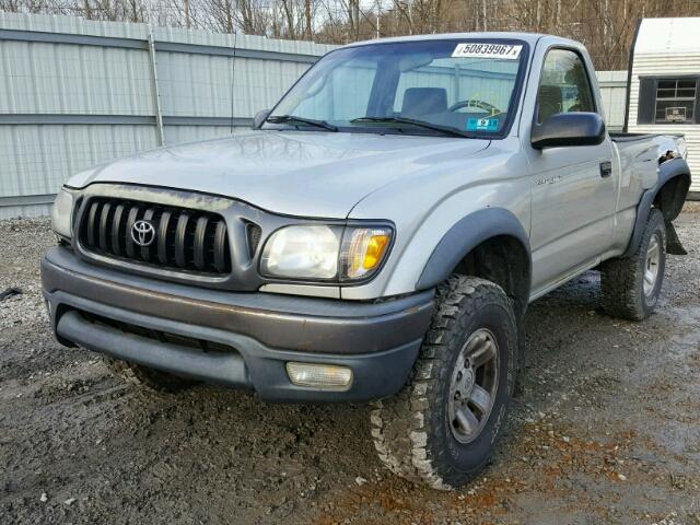 5TEPM62N41Z731577 - 2001 TOYOTA TACOMA SILVER photo 2