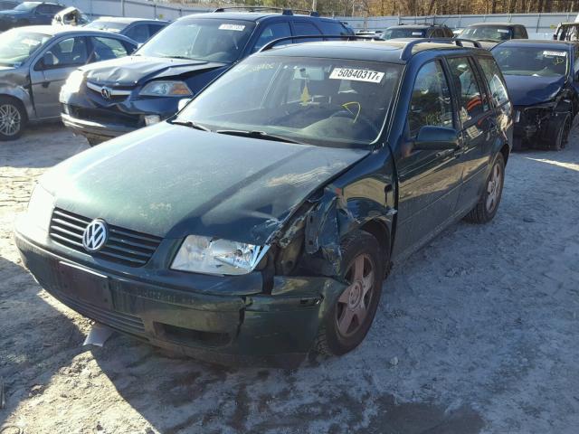 WVWSE61J02W181007 - 2002 VOLKSWAGEN JETTA GLS GREEN photo 2