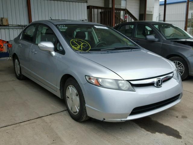 JHMFA36247S003272 - 2007 HONDA CIVIC HYBR SILVER photo 1