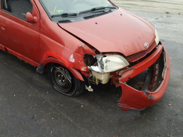 JTDBT123110156692 - 2001 TOYOTA ECHO RED photo 9