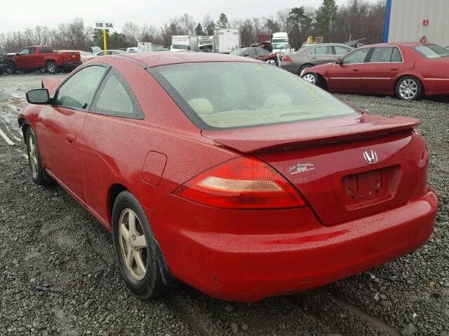 1HGCM726X3A002320 - 2003 HONDA ACCORD EX RED photo 3