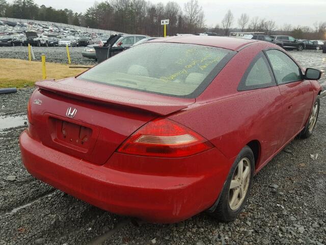 1HGCM726X3A002320 - 2003 HONDA ACCORD EX RED photo 4