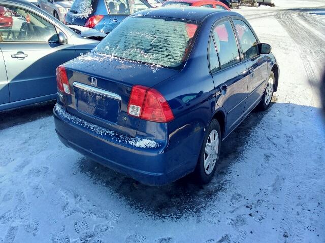 2HGES16443H915760 - 2003 HONDA CIVIC DX BLUE photo 4