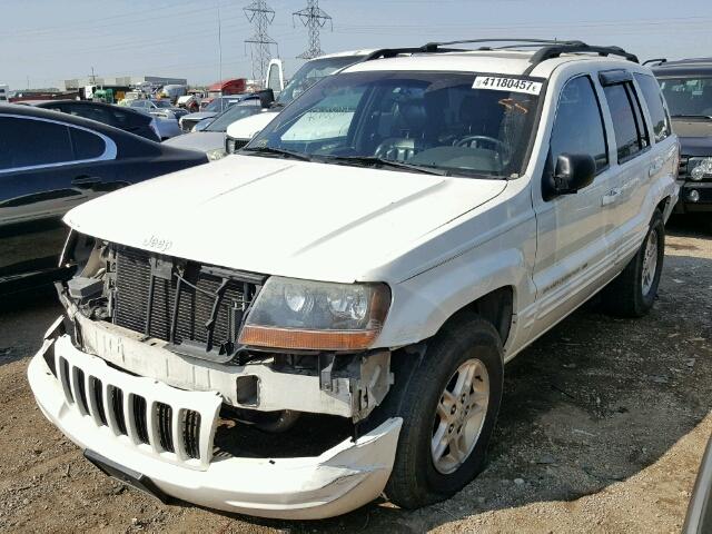 1J4GW68N4XC549543 - 1999 JEEP GRAND CHER WHITE photo 2