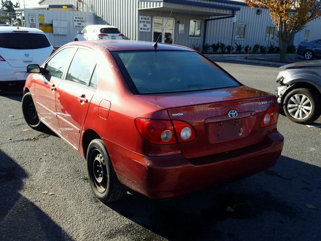 JTDBR32E470136151 - 2007 TOYOTA COROLLA CE RED photo 3