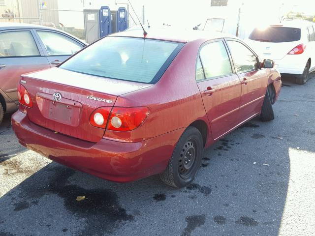 JTDBR32E470136151 - 2007 TOYOTA COROLLA CE RED photo 4