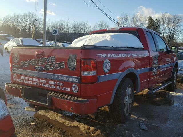 1FTPX14558FC03061 - 2008 FORD F150 RED photo 4