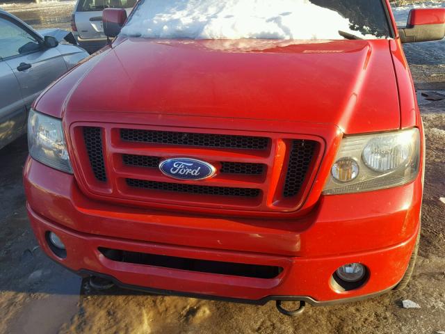 1FTPX14558FC03061 - 2008 FORD F150 RED photo 7