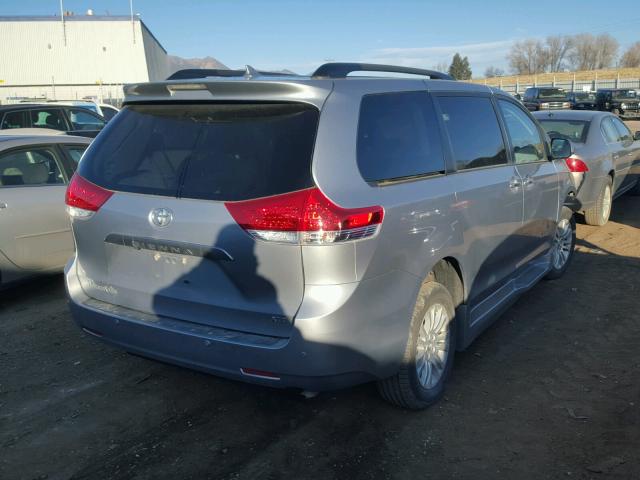 5TDYK3DC5ES439721 - 2014 TOYOTA SIENNA XLE SILVER photo 4