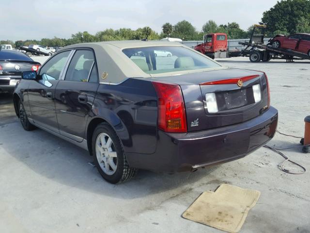 1G6DM57T760160603 - 2006 CADILLAC CTS BURGUNDY photo 3